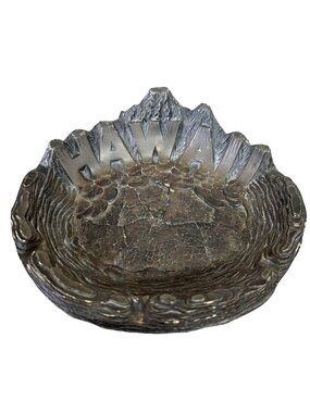 Coco Joes Volcanoes Black Lava Beach 7" Hawaiian Ashtray Hawaii Souvenir Tiki